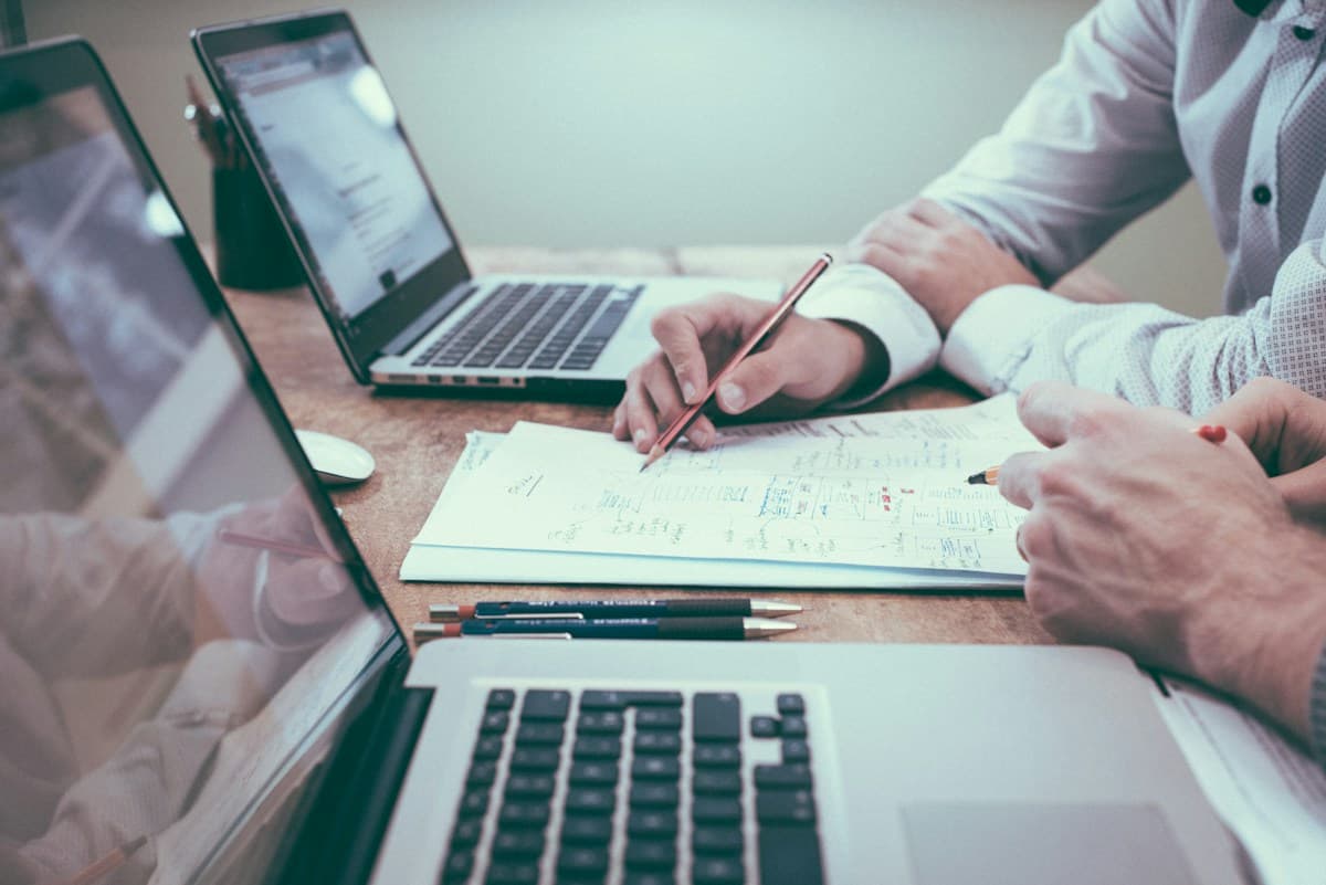 Financial records being reviewed at a desk
